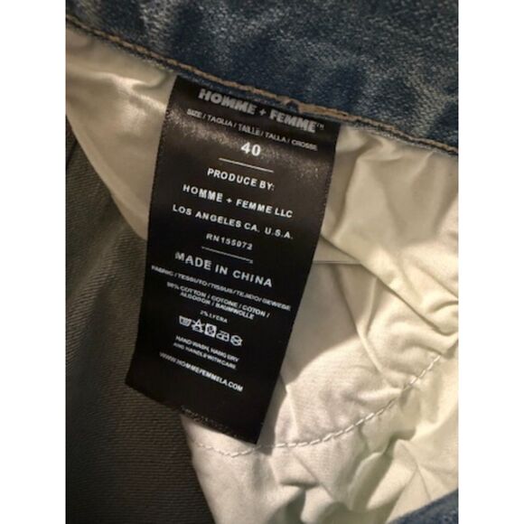 NWT Homme Femme Tesla Denim Gradient Jeans size 40 - Picture 9 of 11